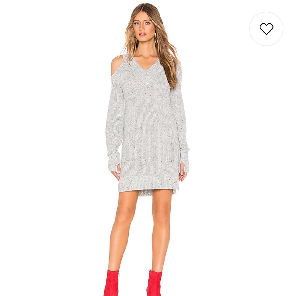 Gray sweater dress